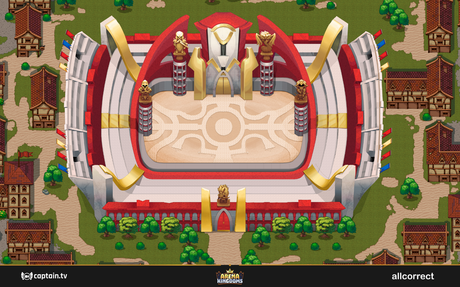 Pixel arena in m size on the field 