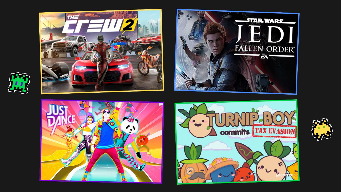 The Crew 2, Star Wars Jedi: Fallen Order, Just Dance, Turnip Boy Commits Tax Evasion